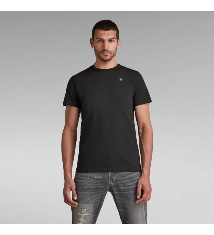 G-Star para hombre. D16411-336-6484 Camiseta Base-S negro (M), Casual, Manga corta, Algodón Orgánico, Sostenible