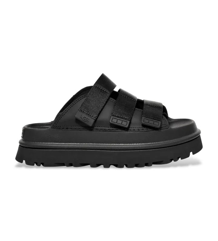 UGG para mujer. 1167430 Sandalias de piel GoldenGlow negro (39), Plano, Ninguno, Casual