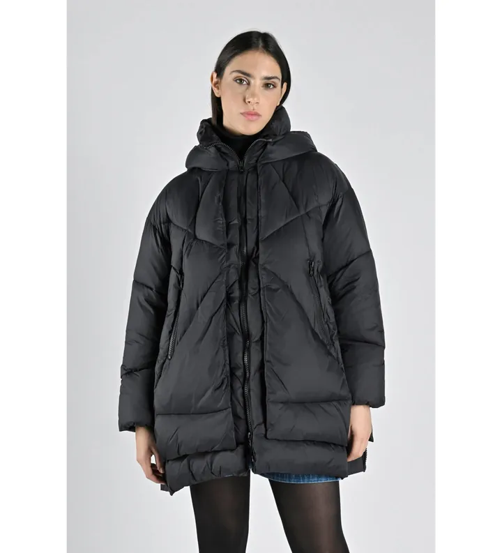 Canadian Classics para mujer. CN.G224410W Abrigo Eugenia negro (M/L), Casual, Nylon