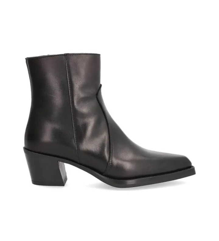 Alpe para mujer. 553803 Botines de piel Brooklyn negro (36), 3 a 5cm, Ante, Ninguno, Casual