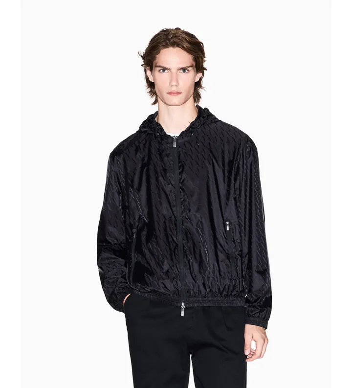 A|X Armani Exchange para hombre. XM001582AF16628UC001 Chaqueta Logo Integral negro (S), Casual, Poliamida