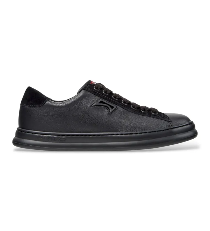 Camper para mujer. K201855-006 Zapatillas de piel Runner Four negro (36), Plano, Cordones, Casual
