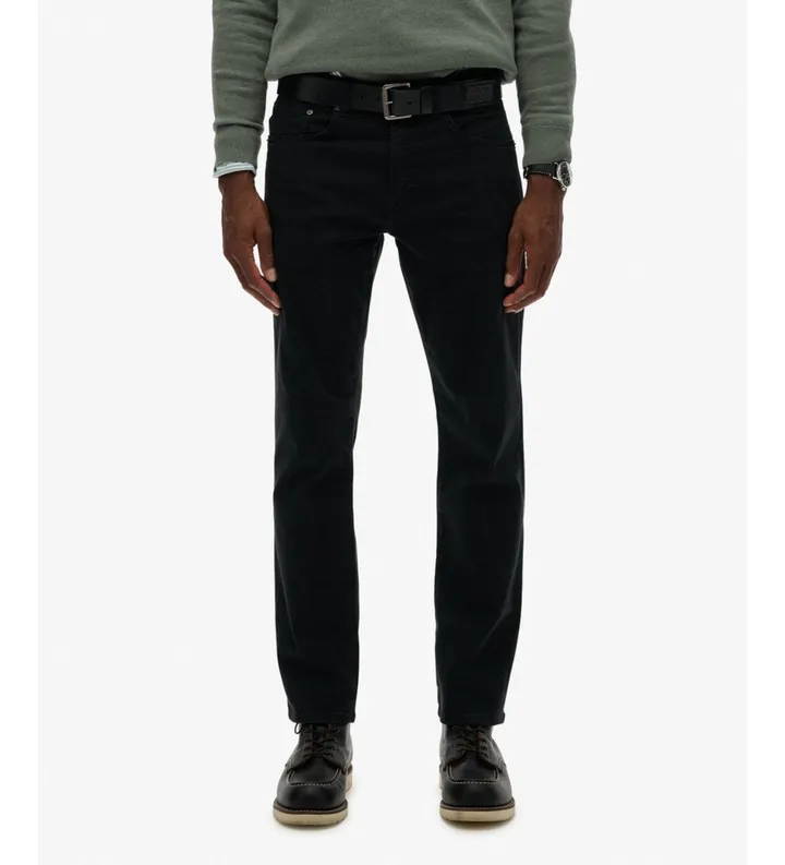 Superdry para hombre. M7011425A Pantalón Merchant Sateen negro (29/32), Casual, Algodón