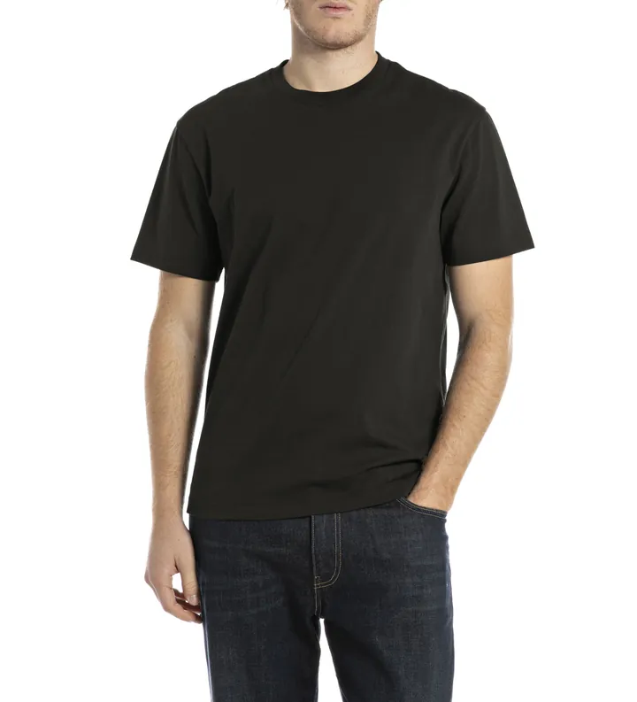 Replay para hombre. M3284.000.22662 Camiseta Open End Dry Hand negro (M), Casual, Algodón, Manga corta