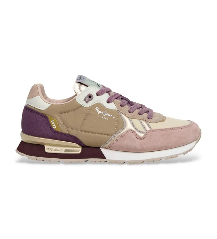 Pepe Jeans para mujer. PLS400021 Zapatillas Brit Back multicolor (36), Plano, Cordones, Casual