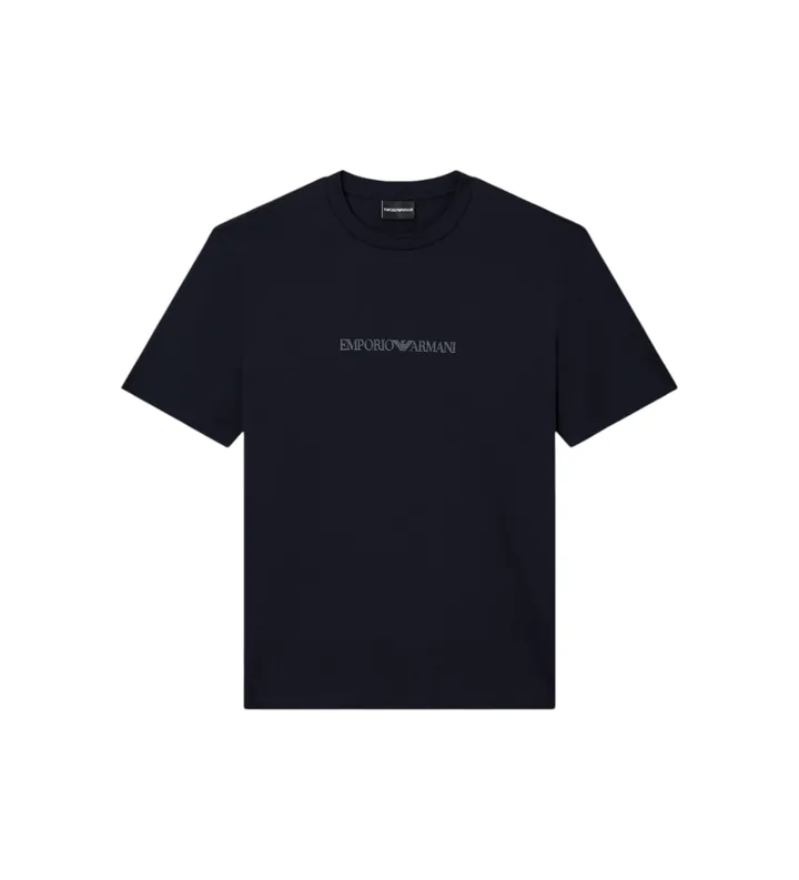 Emporio Armani para hombre. EM004583_AF13669 Camiseta Pima marino (L), Casual, Algodón, Manga corta