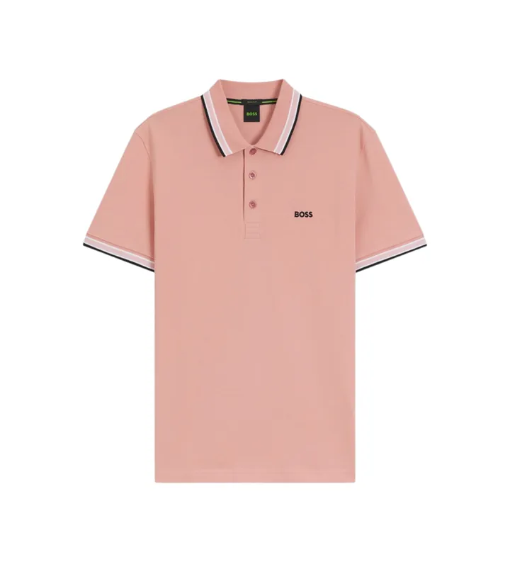 BOSS para hombre. 50469055 Polo Paddy rosa (L), Casual, Algodón, Manga corta