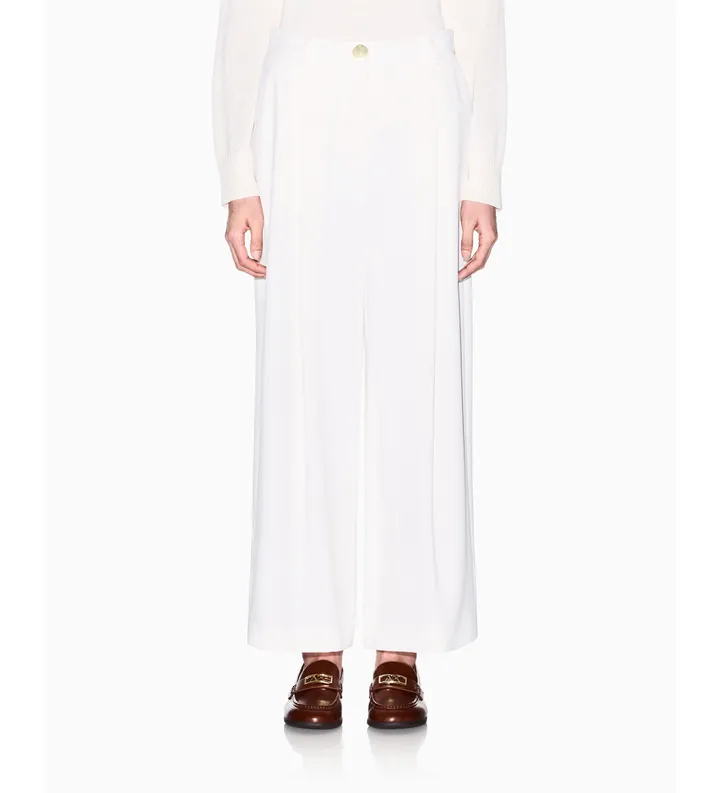 A|X Armani Exchange para mujer. XW001949AF21555U1003 Pantalón Amplio blanco (L), Casual, Poliéster
