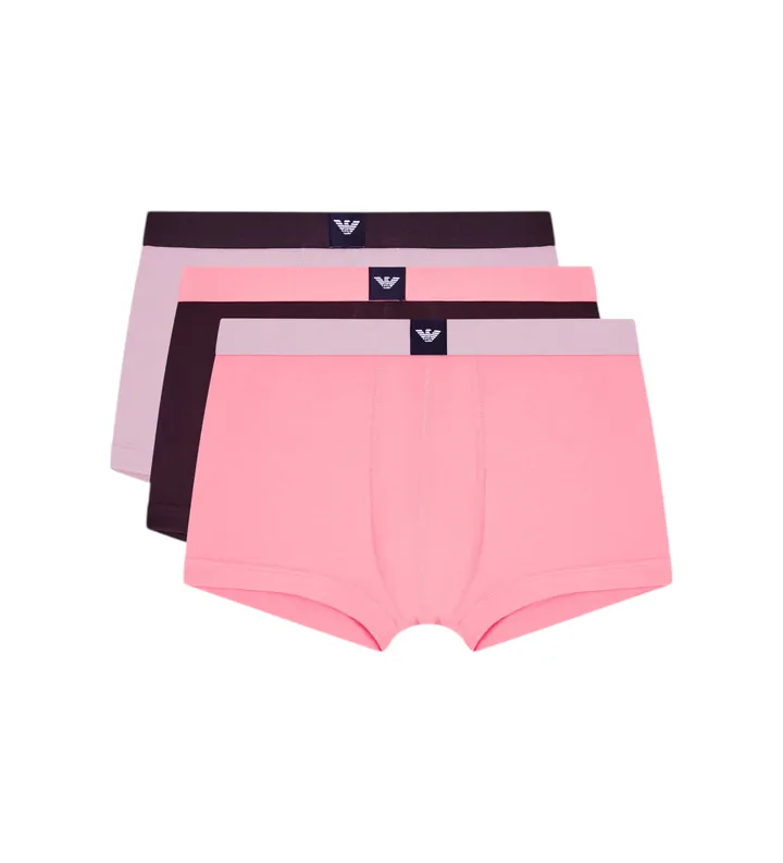 Emporio Armani para hombre. EM002205_AF20673 Set 3 Bóxers Bottom rosa, granate (L), Homewear, Algodón