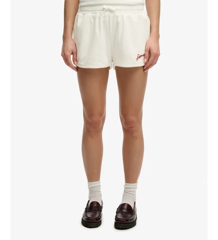 Superdry para mujer. W7110505A Shorts Heritage Terry beige (L), Casual, Deportivo, Algodón