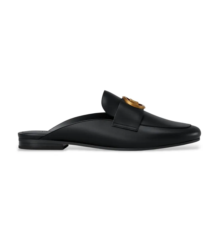 Michael Kors para mujer. 40T6MZFP1L Zuecos de Piel McKenzie negro (36), Plano, Ninguno, Casual, Clásico