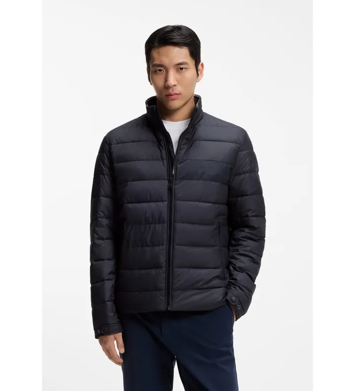 BOSS para hombre. 50519237 Chaqueta Cenitos hidrófuga con detalle de logo marino (48), Casual, Poliéster Reciclado