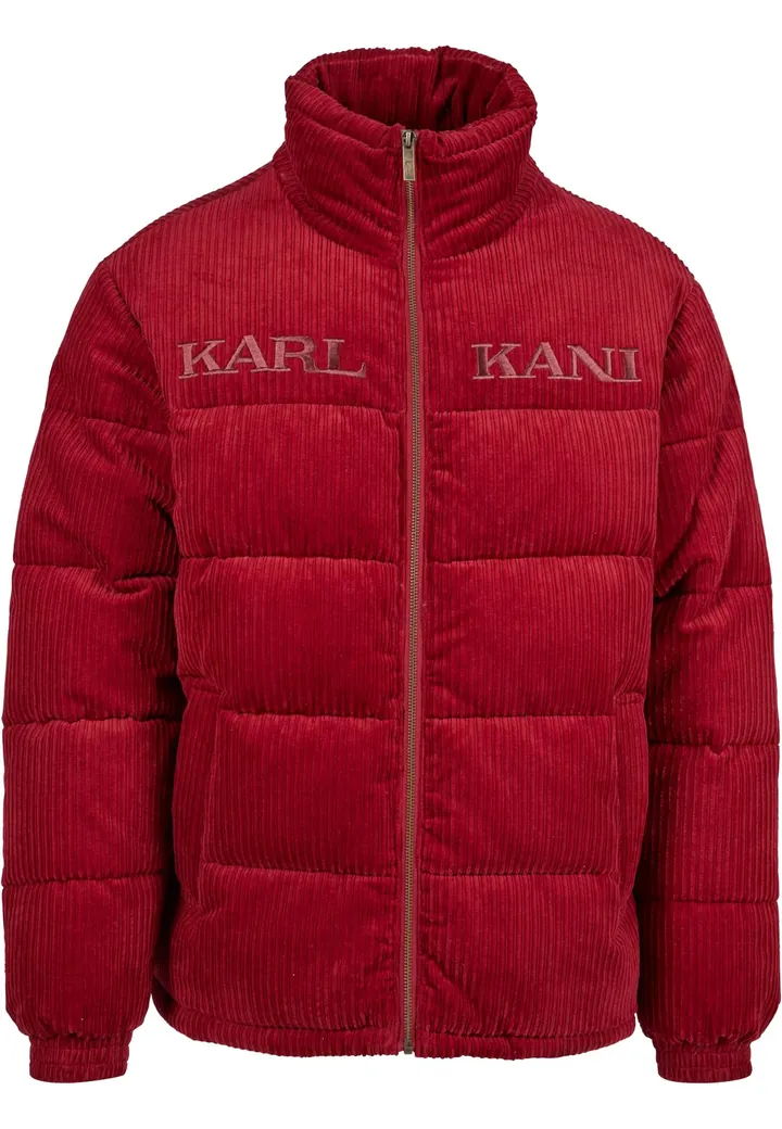 Karl Kani Chaqueta de invierno 'Retro Corduroy' rojo rubí / arándano