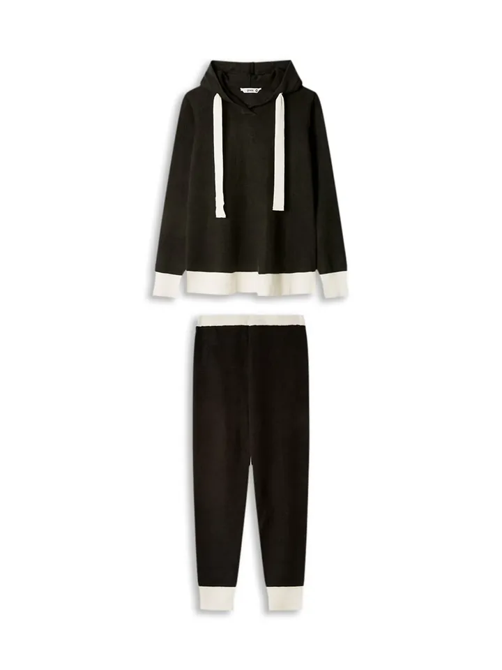 Gisela Pijama 'Set' negro / blanco