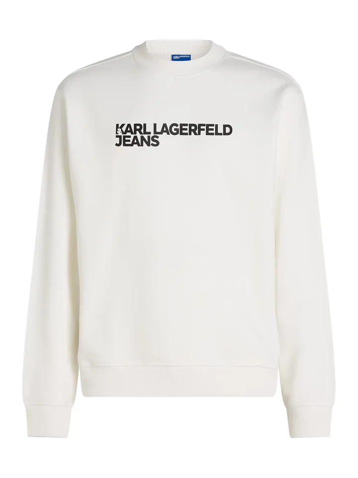 KARL LAGERFELD JEANS Sudadera 'ESSENTIAL'  negro / blanco
