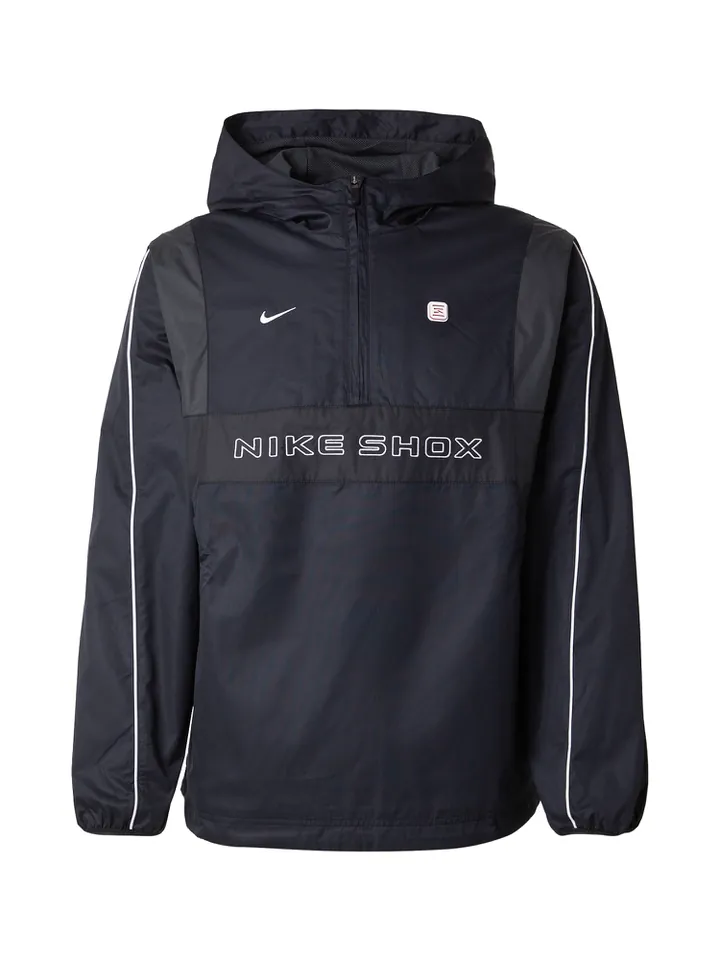 Nike Sportswear Chaqueta de entretiempo gris oscuro / negro / blanco