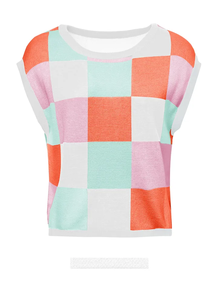 Imily Bela Jersey menta / rosa / rojo anaranjado / blanco