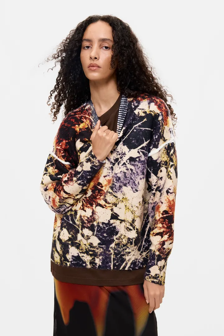 Desigual, Jersey Jacquard, Mujer, Amarillo, L