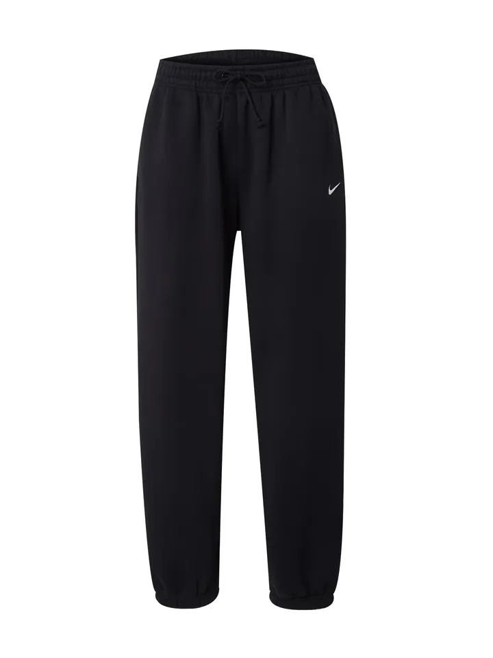 Nike Sportswear Pantalón 'Phoenix Fleece' negro / blanco