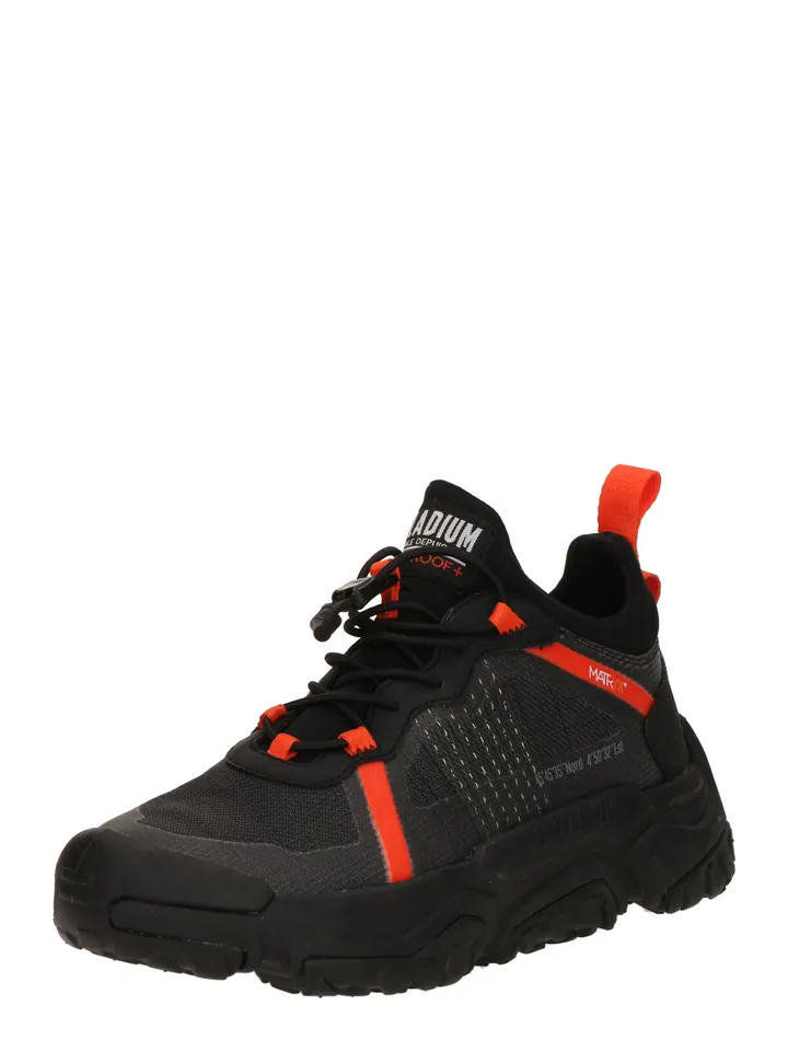 Palladium Zapatillas deportivas bajas gris claro / rojo anaranjado / negro