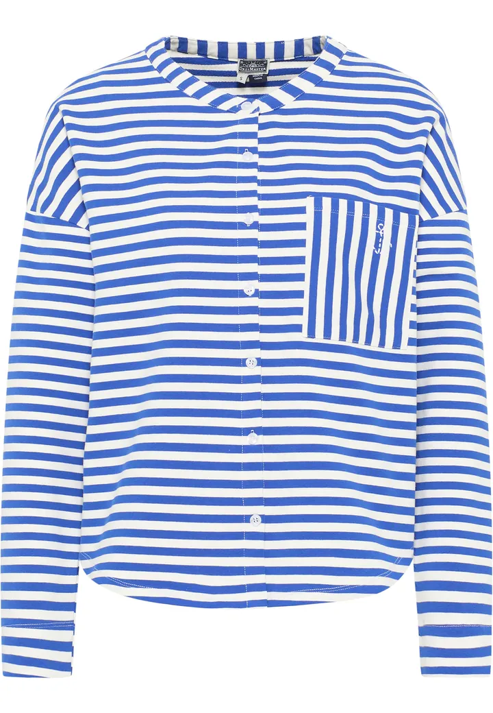 DreiMaster Maritim Sudadera con cremallera azul / blanco