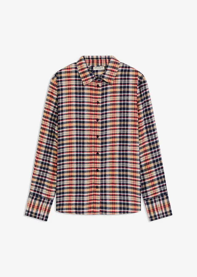 Camisa de franela de algodón puro