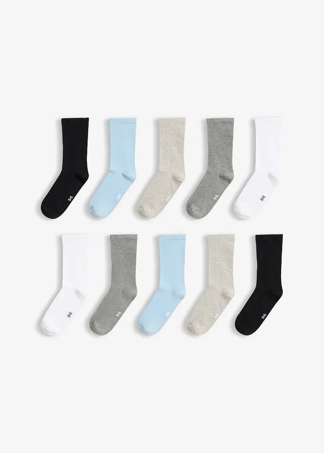 Calcetines con puños sin presión (10 pares)