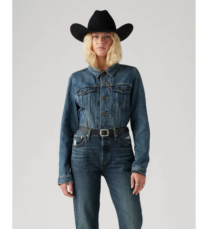 Levi's para mujer. 29945-0063 Chaqueta Original Soft As Butte azul (L ), Casual, Algodón, Sostenible