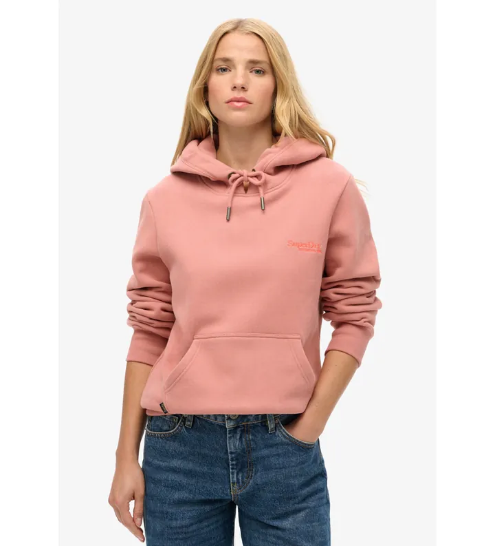 Superdry para mujer. W2012180A Sudadera Essential Logo rosa (L), Casual, Algodón