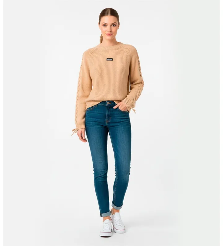 Rotate para mujer. 1147411753 Jersey Sui marrón (S), Casual, Lana, Manga larga