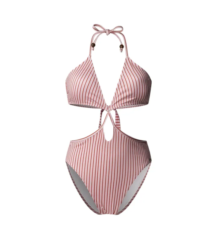 Pepe Jeans para mujer. PLB10567 Bañador en tejido elástico y ligero rosa (L), Beachwear, Poliéster