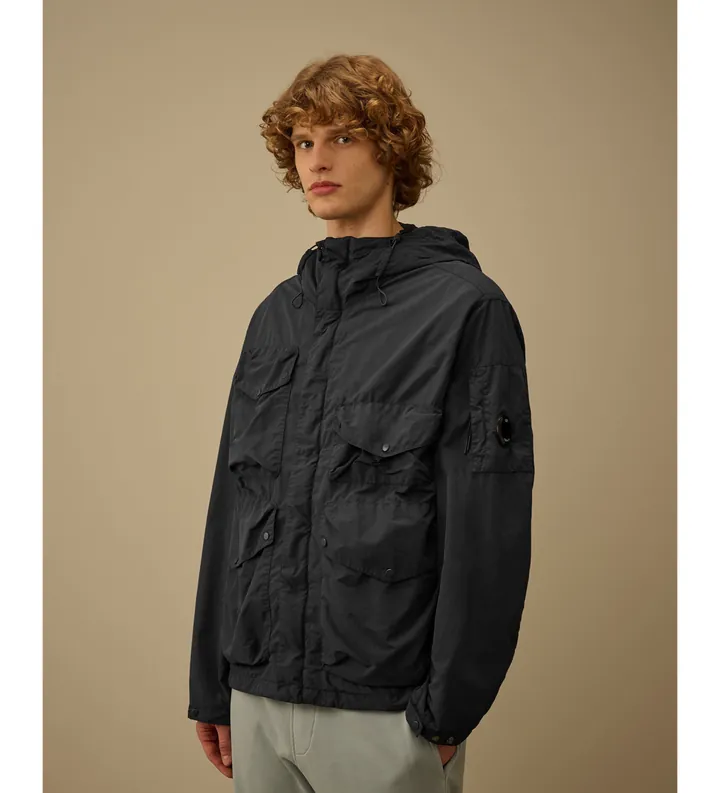C.P. Company para hombre. 20CMOW013A005991G Chaqueta Nylon Goggle negro (L), Casual, Poliamida