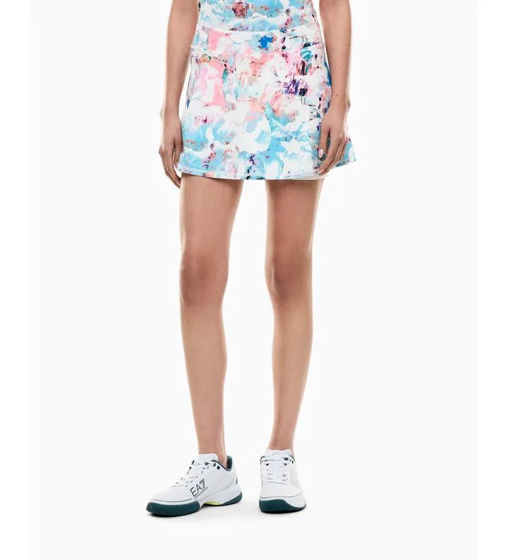 EA7 para mujer. 7W000892_AF14524 Falda Tennis Pro blanco (L), Deportivo, Tenis/Padel, Poliamida