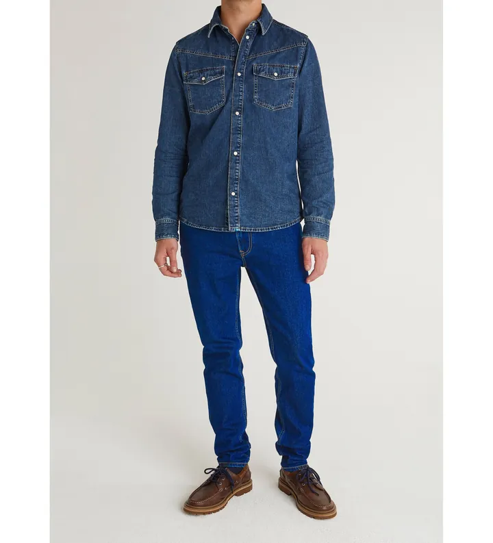 Pepe Jeans para hombre. PM20845664CB Pantalón Stanley Azul (28/30), Casual, Algodón