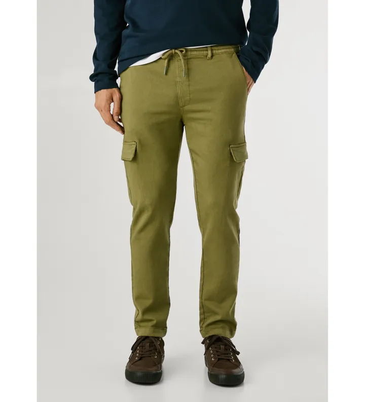 Pepe Jeans para hombre. PM211725 Pantalón Gymdigo Cargo verde (38), Casual, Algodón