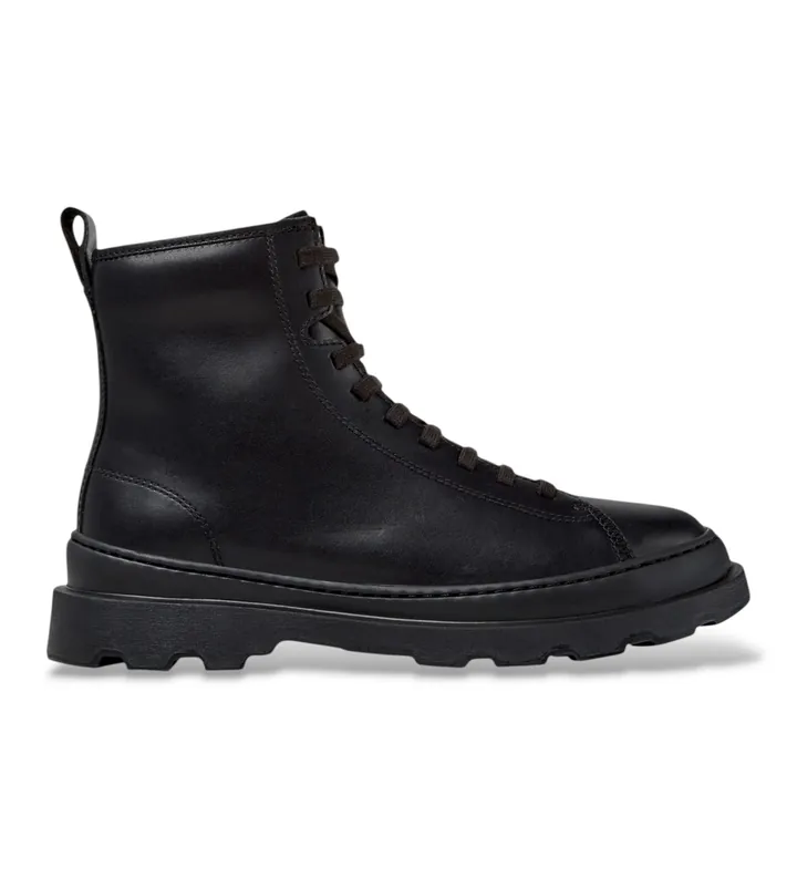 Camper para mujer. K400816-001 Botines de piel Brutus+ negro (35), Plano, Ninguno, Casual