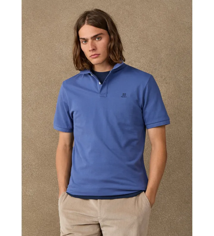 Hackett London para hombre. HM5600241 Polo Logo azul (L), Casual, Algodón, Manga corta