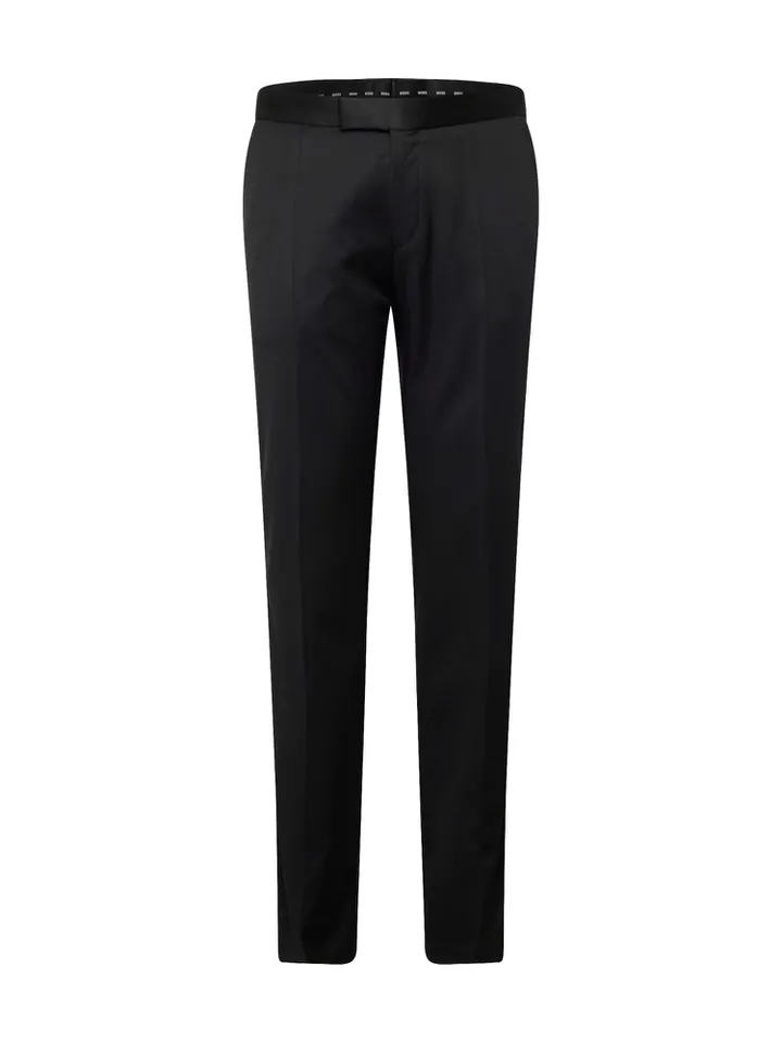 BOSS Pantalón de pinzas 'H-Genius-Tux'  negro