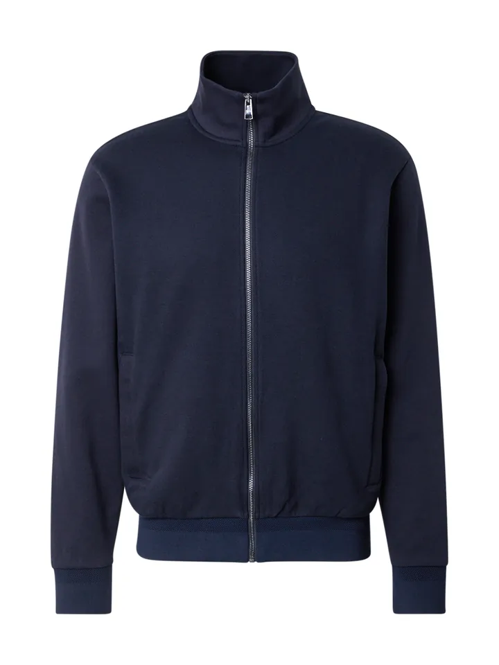 BOSS Sudadera con cremallera azul oscuro