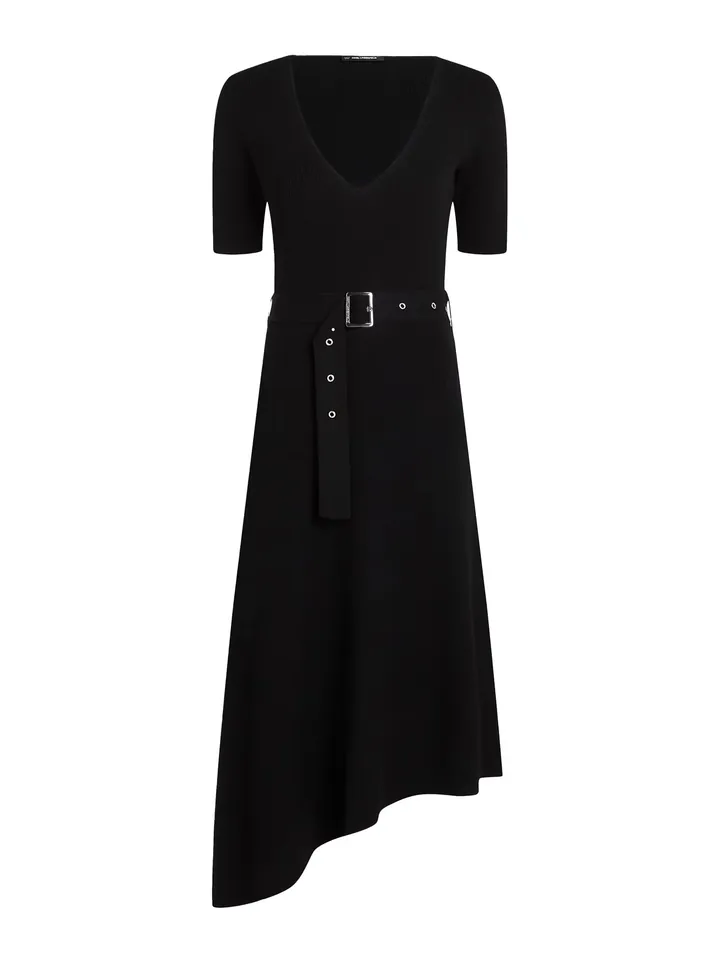 Karl Lagerfeld Vestido de punto negro