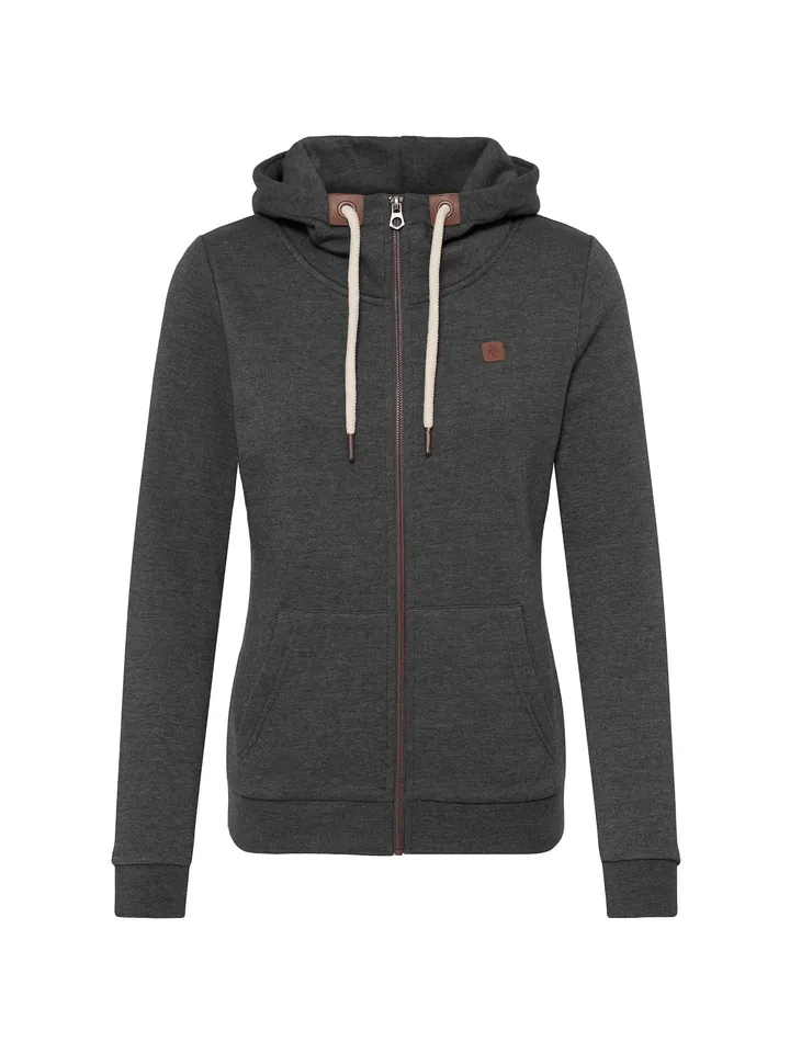 Oxmo Sudadera con cremallera ' OXVicky '  gris oscuro