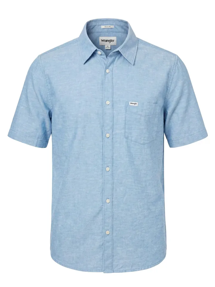 WRANGLER Camiseta '1 PKT SHIRT PACIFIC BLUE' azul claro