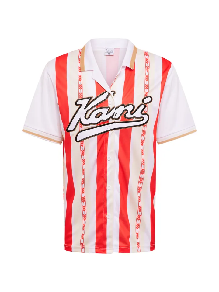 Karl Kani Camisa crema / naranja / rojo / blanco