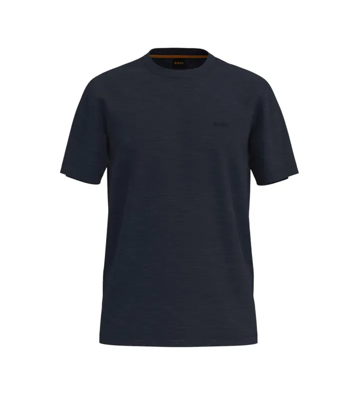 BOSS para hombre. 50508243 Camiseta Tegood marino (L), Casual, Algodón, Manga corta