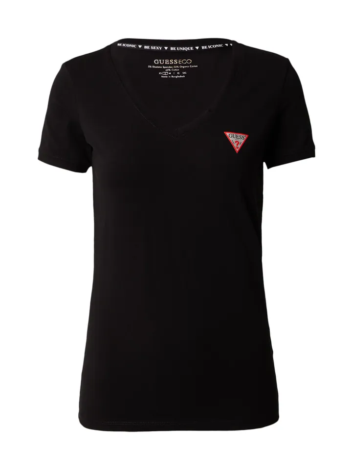 GUESS Camiseta gris claro / rojo / negro