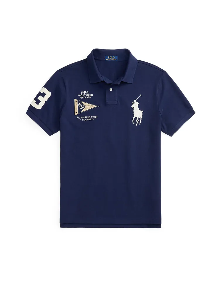 Polo Ralph Lauren Camiseta ecru / navy / blanco