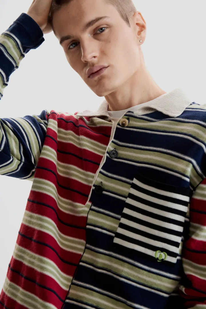 Desigual, Jersey rayas, Hombre, Algodon, Azul, L