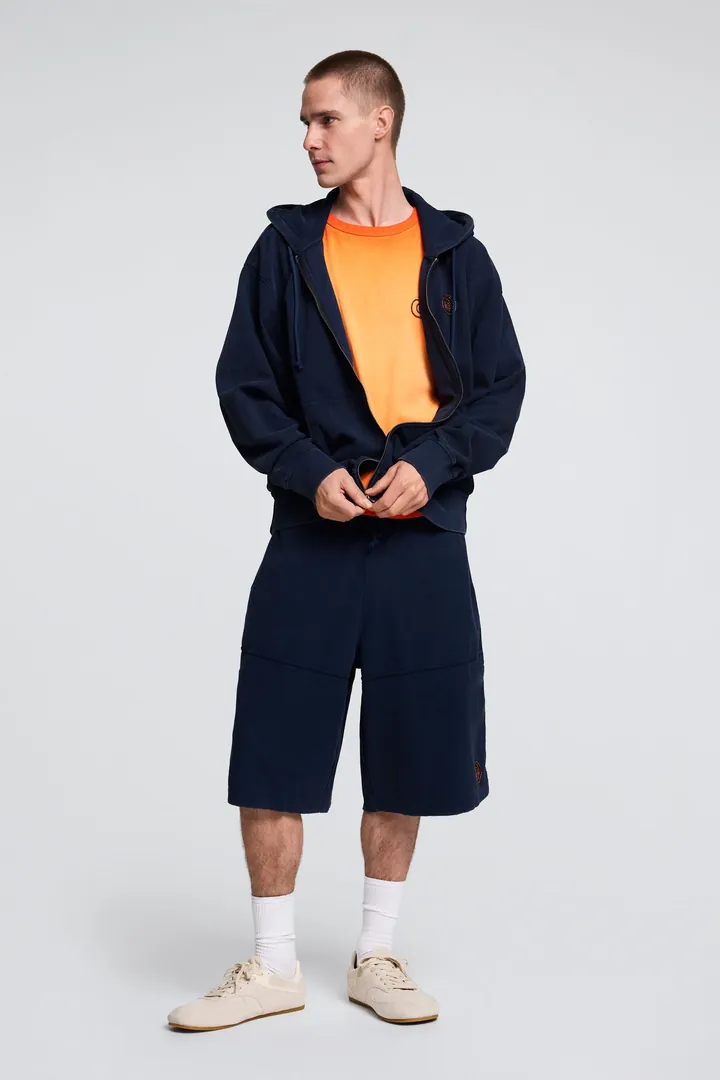 Desigual, Bermuda punto liso, Hombre, Algodon, Azul, L