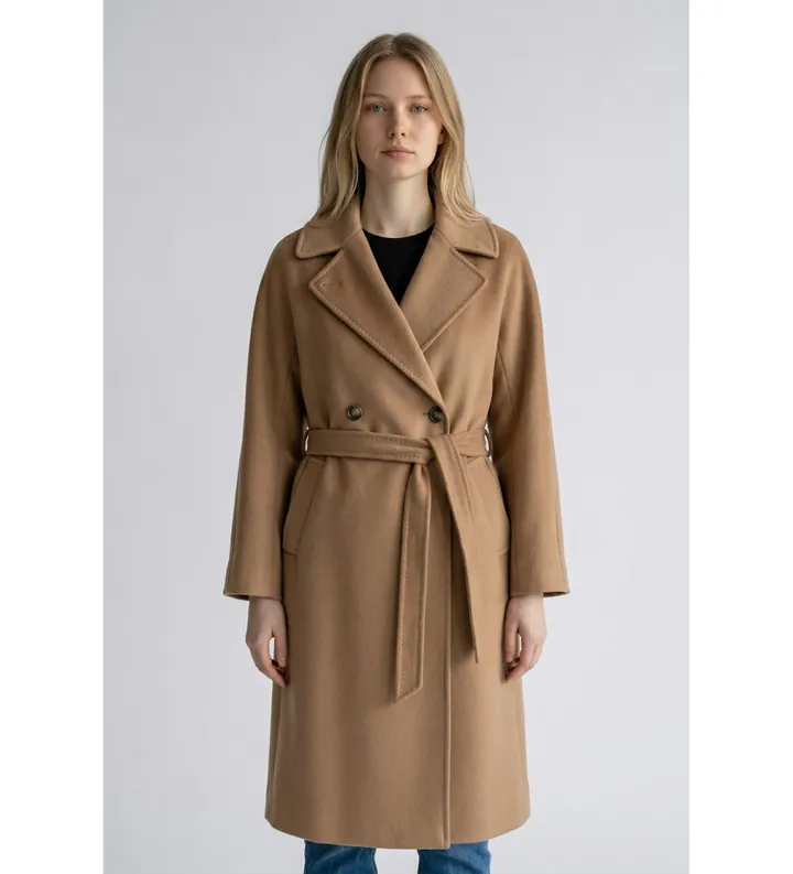 Weekend Max Mara para mujer. 2625016102650 Abrigo Resina marrón (36), Casual, Lana