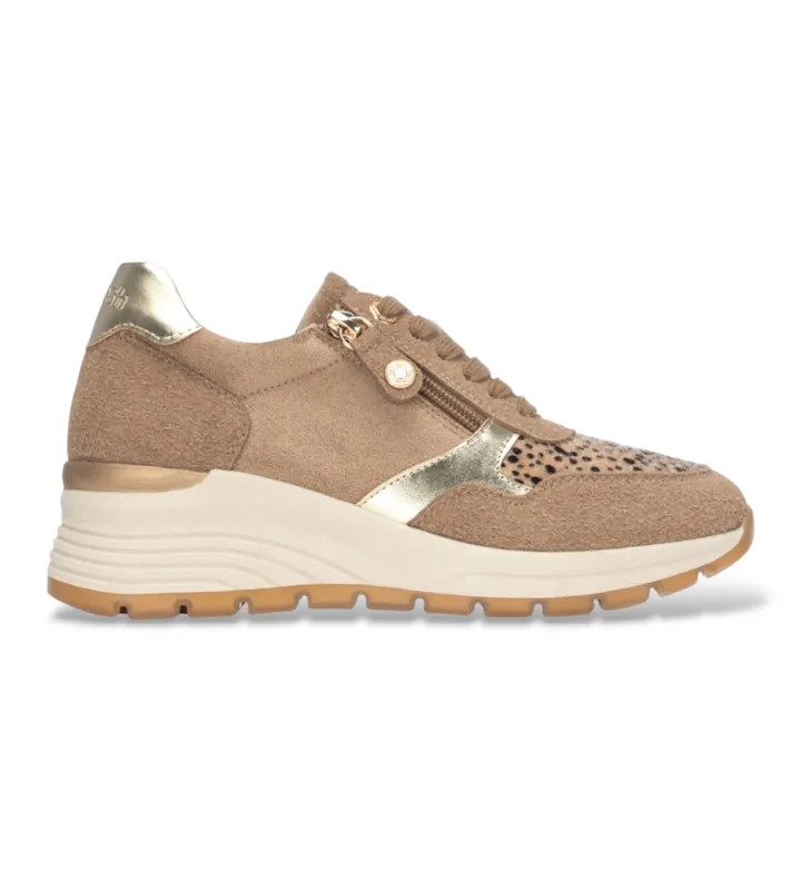 Refresh para mujer. 17623903-BEIGE Zapatillas 176239 beige (36), 3 a 5cm, Cremallera, Casual